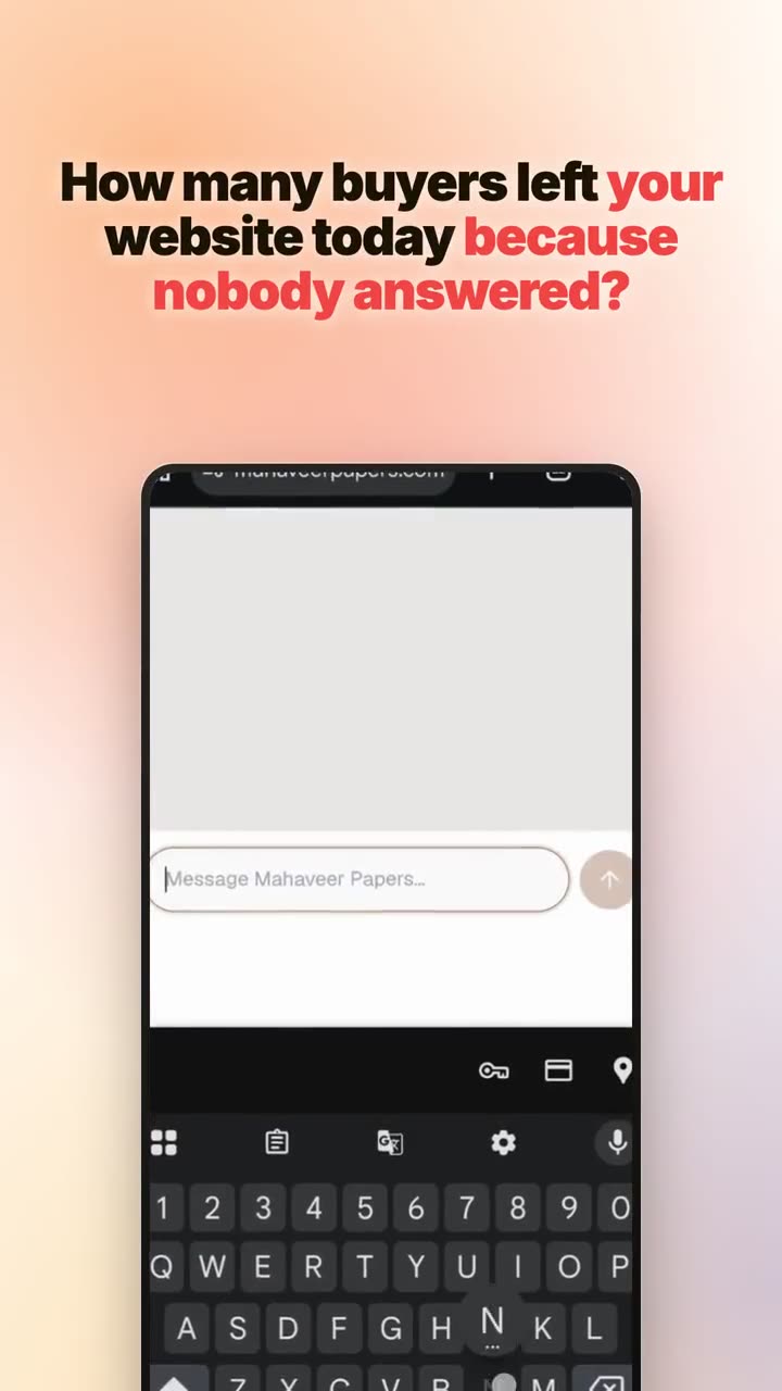 Custom AI chatbot live on mahaveerpapers.com